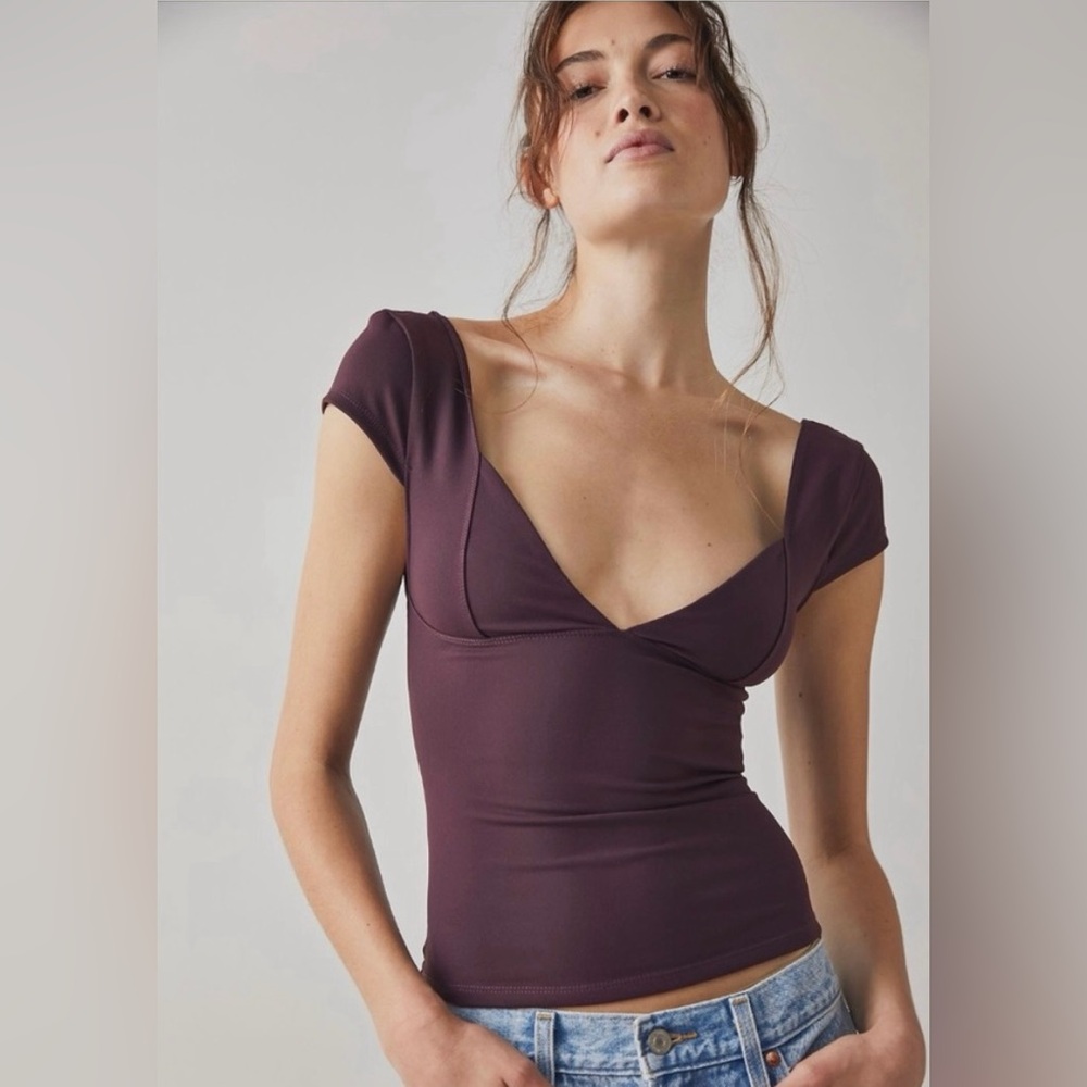 Free People Duo Corset Cami Size Small Color Grape